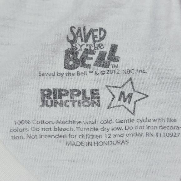 Saved By The Bell White Unisex Tee Kelly Kapowski - Size Medium - Picture 4 of 4